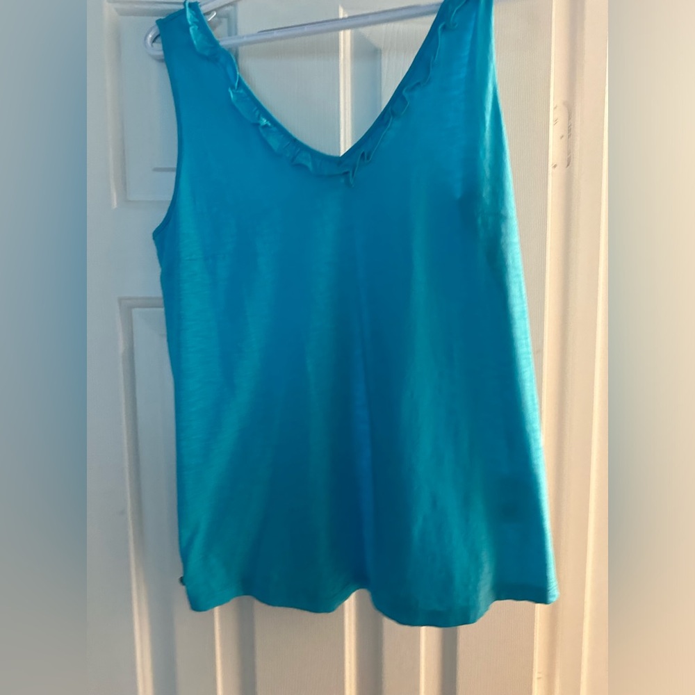 Lily Pulitzer Ruffle V Neck Tank Top